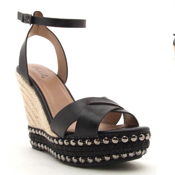 Lola Shoetique Shoes - New! Lola studded espadrille wedges